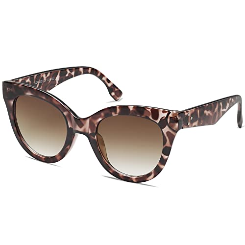 Sojos Retro Oversized Cateye Sunglasses For Women Large Vintage Trendy Shades Sj2074, Leopard/Brown #TOP1