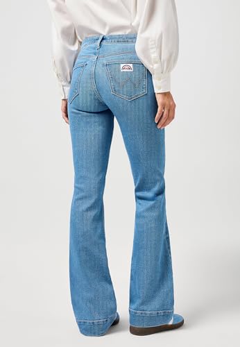 Wrangler - Jeans Damen - Flare Fit - Velvet Sky – Ansicht 4