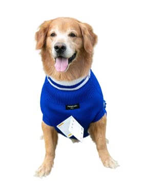 Waggytails High Neck Round Warm Sweater for Dog | Winter Wear Premium Pets Clothing | Pet Sweater | Stretchable Neck Sweaters for Dog, (Blue)| Sizes Include - 5XL (B0BPPKFR6V) Amazon Price History, Amazon Price Tracker