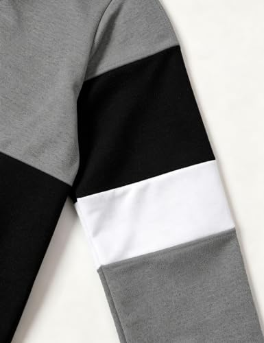 Image of Boys Clothes Long Sleeve Color-blocked Hoodie Top and Pants 2PCS Winter Sweatsuits Fall Boys Outfits 2-8 Years