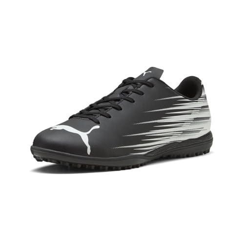 PUMA Men's ATTACANTO Turf Trainer Soccer Cleat Sneaker, Black White, 72