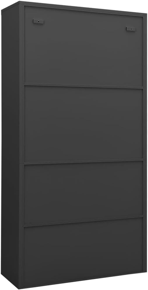 Office Cabinet Anthracite,Filing Cabinet,Freestanding Storage Cabinet,Multi-Function Cabinet,Media Cabinet,Modern Style,for Office,Home,School,Employee,35.4"x15.7"x70.9" Steel