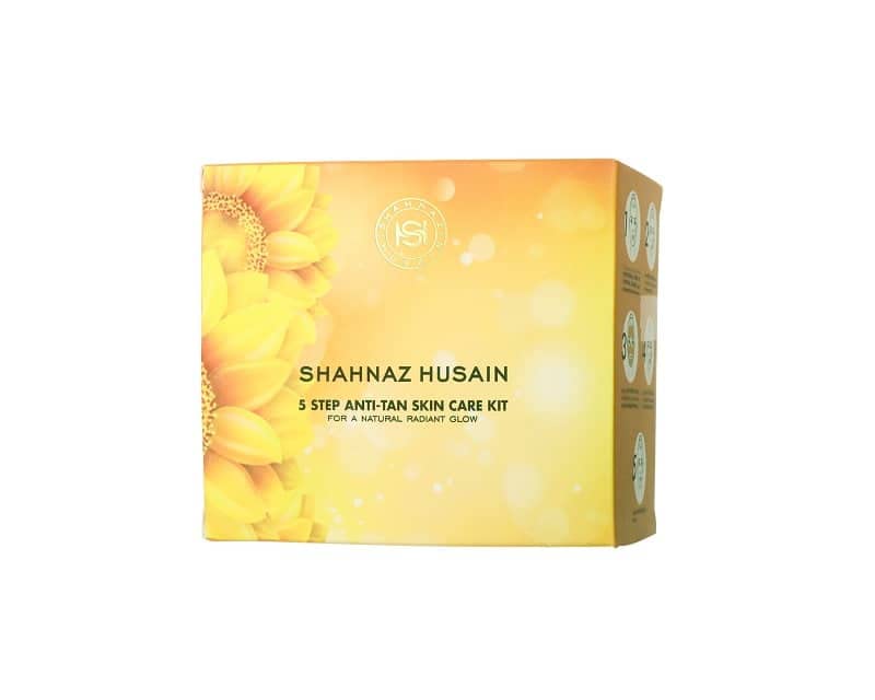 Shahnaz Husain5 Step Facial Kit for Glowing & Rejuvenated Skin, Herbal Skincare Treatment, 50g (50gm, Anti-Tan Skin Care kit)