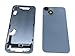 TheCoolCube Back Glass & Middle Frame Housing & Power & Volume Button & Rear Battery Cover & Wireless Charging Flex Replacement Compatible with iPhone 14 Plus 6.7 Inches (US Version) (Blue)