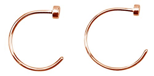 Forbidden Body Jewelry Nose Rings Surgical Steel Comfort Fit Nose Rings Rose Gold Tone Comfort Fit 22g (8mm & 10mm)