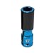 CTA Tools 4251 Metric Lug Socket 17mm with Carbon Fiber Sleeve for Car Maintenance Tools, Includes Finger-Width Divot for Easy Use, Blue Color-Coded, Compatible with ½-Inch Drive Tools