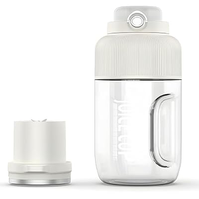 Portable Electric Juicer, 1200 ml Rechargeable Blending Bottle with Dual Lids, 18,000 RPM Stainless Steel Cutter for Smoothies Shakes