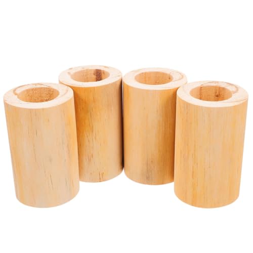 Elevadores de madera para muebles regulables color caqui para base de cama 2