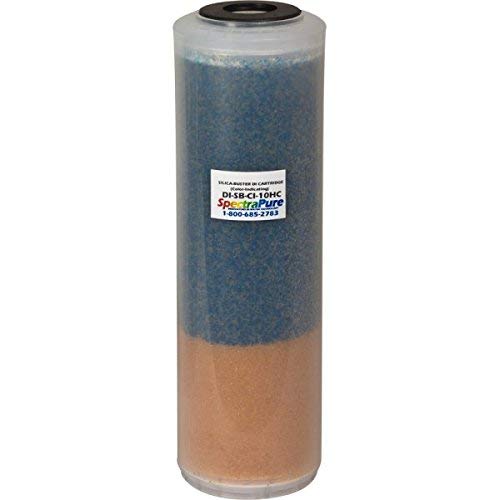 SpectraPure® SilicaBuster™ Color-Indicating DI Cartridge HC - 10 inch - COMPATIBLE WITH ALL REVERSE OSMOSIS 10 INCH HOUSINGS - SUPERIOR PURITY WITH SPECTRAPURE