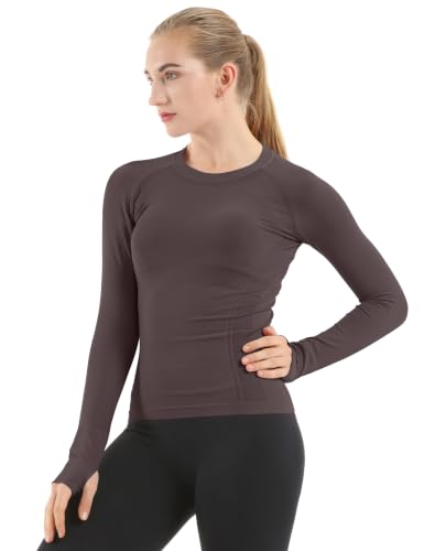 Image of MathCat Seamless Long Sleeve Workout Tops for Women