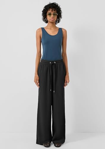 Pantalon large noir confortable résout les tailles serrées - 5