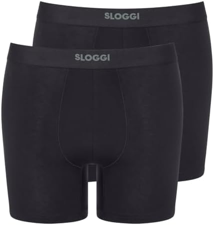 Sloggi - Men Ever Ease Herren Long Shorts – 2er Pack, Thermoregulierend, Atmungsaktiv, Natürliche Materialien