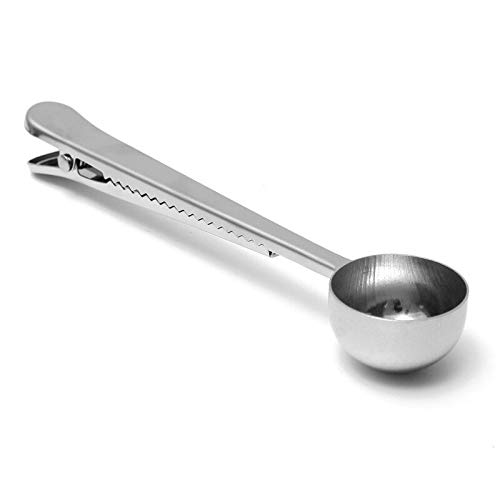 Cucchiai da Cucina Cucchiai in Acciaio Inox, utensile da Cucina con Clip di Tenuta Cucchiaino da caffè, Cucchiaio Creativo per misurare Il Gelato e Il Latte in Polvere