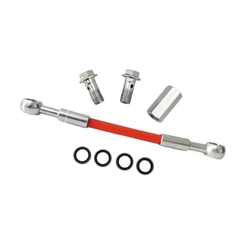 Tuyau de frein hydraulique moto 0°-0° M10 inox tressé de 180cm