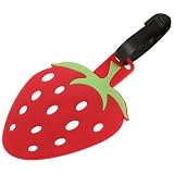 GANAZONO ラゲッジタグ ネームタグ イチゴ スーツケース バッグタグ トラベルタグ 荷物タグ かわいい 目印 紛失防止 PVC素材 修学旅行 出張 子供 キッズ 名札 プレゼント