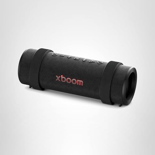 LG xboom Grab by will.i.am, Portable Outdoor Bluetooth Speaker for Sports and Athletes, up to 20 Hours, IP67 Dust and Water Resistant, Adjustable Carrying Straps. Perfect for Biking and Hiking