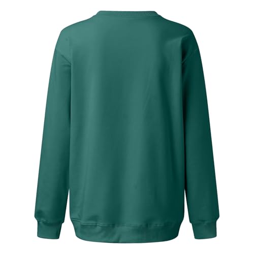 Image of Women Crew Neck Sweatshirts Fall Casual Oversized Sweat Shirts Long Sleeve Cute Preppy Sweatshirt Comfort Pullover