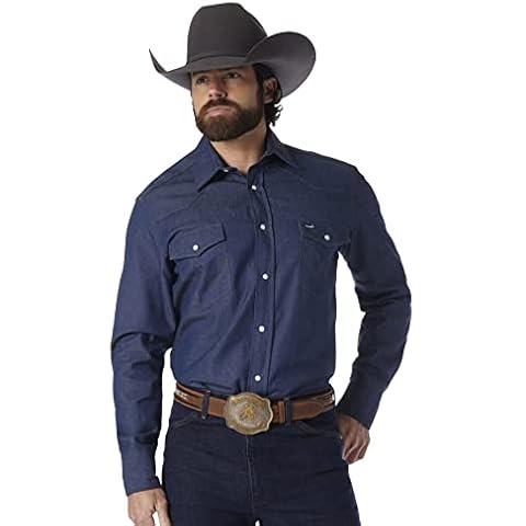 Wrangler Men's Western Long Sleeve Work Shirt Cover