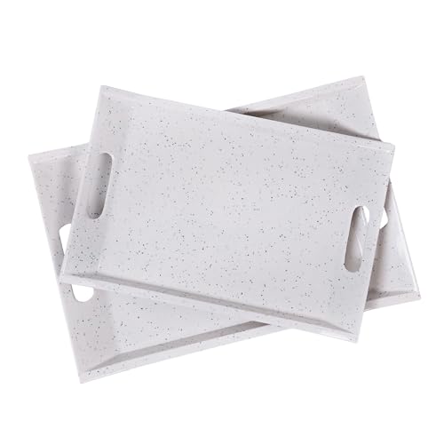 Image of U.P.C Tray Set for Serving /Serving Tray Set of 3 / Premium Printed Tray for Serving /Multi-Use Nashta Plate (Small, Medium & Large) (Multicolour)
