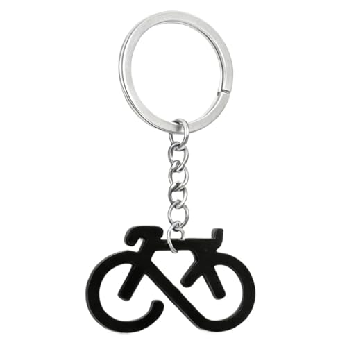 Porte-clés en acier inoxydable pendentif vélo et bijoux métal pour homme