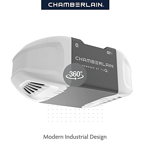 CHAMBERLAIN B2401 Smart Quiet Belt Drive Garage Door Opener, Gray