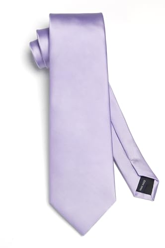 Image of Enlision Mens Ties Solid Color Satin Necktie Ties for men Handkerchief Cufflinks Pocket Squares for Wedding