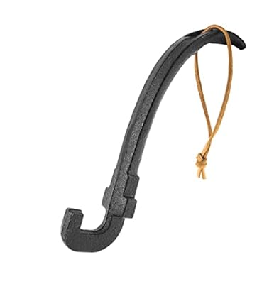 Cast Iron Grill Grate Lifter, Cooking Grid Lifter Gripper for Big Green Egg, Primo Kamado Charcoal Grill Smoker