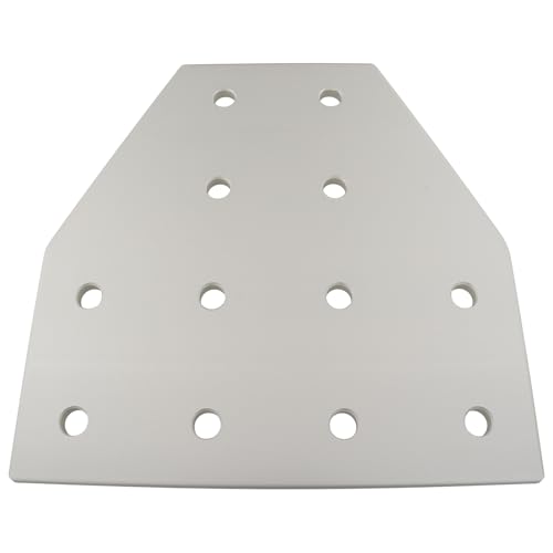 Plaque de raccordement en aluminium anodisé durable 176 x 176 x 6 mm couleur alu