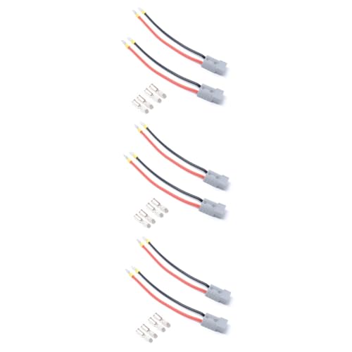 PartyKindom 3pcs Quick Disconnect Power Connectors Plug with Cables for Solar Panels Dual Battery Systems Caravans and Fridges Grey Weather Resistant Easy Connection