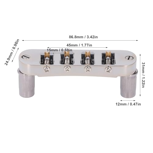 Ponte de Sela de Rolo de Guitarra, Peça de Reposição de Ponte de Sela de Rolo Compatível Com Guitarr