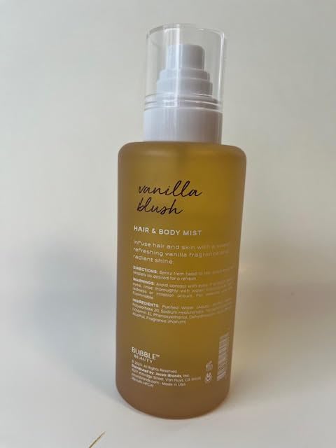 Bubble Beauty Hair & Body Mist – Vanilla Blush | Hyaluronic Acid & Vitamin E | LARGE 8fl oz (1 Each)