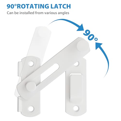 Image of Alise 2pcs 4 Inch White SUS304 Stainless Steel Gate Latches for Barn Door