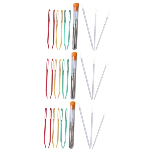 Operitacx 3 Sets Sewing Tools Hand Sewing Needles Multi-use Yarn Needles Perfect for Knitting Random Color