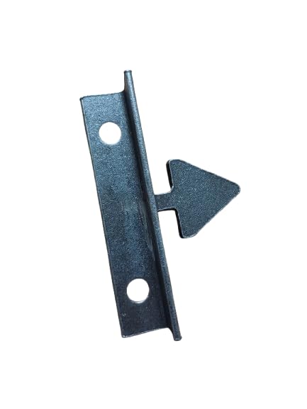Generic Heavy Duty Angled Gate Strike Plate, 125mm, Suffolk Ring Latch Compatible, Silver
