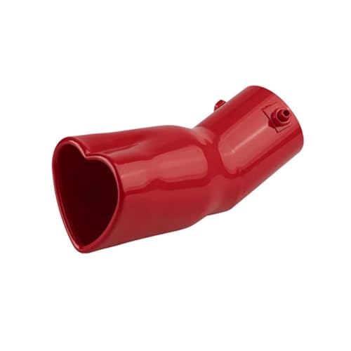 Embout pot d'échappement en cœur 63mm | Finition inox rouge luxe
