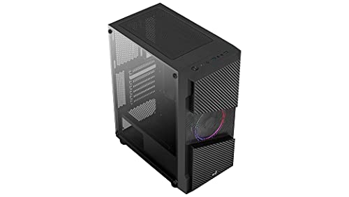 Gabinete Gamer Mid Tower Menace Saturn FRGB Preto AEROCOOL