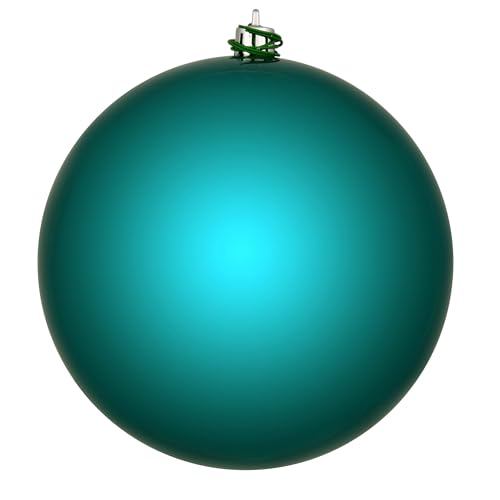 Vickerman 6" Dark Teal Shiny Ball Ornament. Includes 4 Ornaments per Pack.