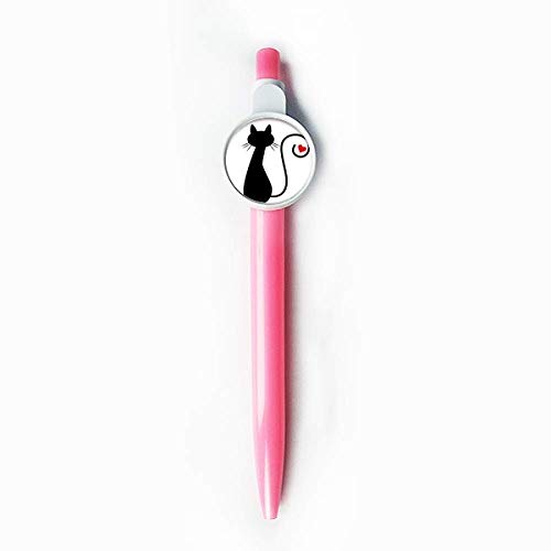 Stylo à bille rétractable bleu chat pour éviter les taches d'encre et les capuchons perdus