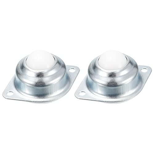 Uxcell Ball Transfer Bearing, 2Pcs 1/4 Inch Flange Mounted Stainless Steel Transfer Unit Rotation Casters For Furniture, Conveyor, Transfer Equipment #TOP8