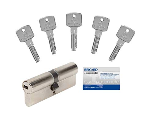 Bricard CYLINDRE A6, 40+40 Débrayable 5 Clés