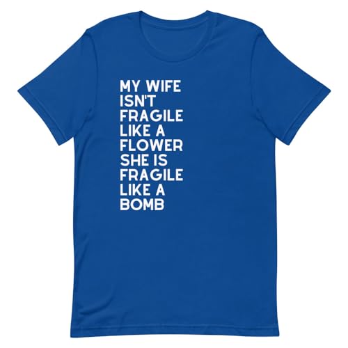 T-shirt My Wife Isn't Delicate pour femme en coton noir