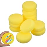 12 Stück Malschwamm,Schwämmchen Schule,Malschwamm Schule,Schwamm Kunstunterricht Kinder,Runder Synthetischer Kunst Schwamm,Für Handwerk & Hobbys,Künstlerschwamm Für Farbe,Ton,Keramik,Haushalt