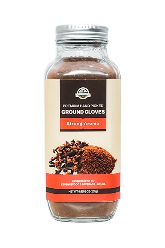 Clove Powder 8.8 oz (250 Grams) Glass Jar, Premium, Strong Aroma and High Oil Content, Indonesian LAL PARI Clove Bud. Spiciest Ground Cloves Powder In The World.