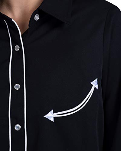Benny's Womens Black Dress Western Shirt3