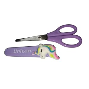 VIRTUAL WORLD Unicorn Safety Scissors for girls School Study-Colour as per stock