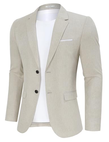 TURETRENDY Men's Casual Blazer Sport Coat Lightweight Two Button Business Jackets4