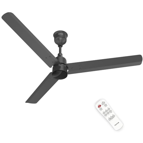 Polycab Wizzy Plus 1200mm 5-Star BLDC, Remote Ceiling fan for Living Room| 55% Energy Saving, 100% Copper, High Air Delivery, Free Installation | 3+1 