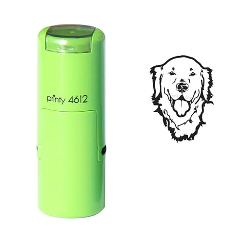 Sello de goma autoentintado Golden Retriever Face