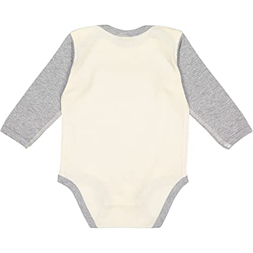 inktastic 1st Hanukkah Candles Long Sleeve Creeper 6 Months Natural and Heather 27db6