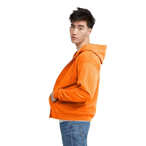 Image of Hanes Men's Zip-up Hoodie, Ecosmart Fleece Full-zip Hoodie for Men, Hooded Sweatshirt
